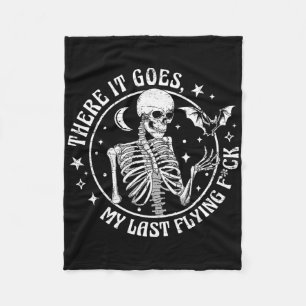 Da geht es um mein letztes Halloween-Skelett Fleecedecke