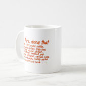 Da gewesen, getan kaffeetasse (Vorderseite Links)