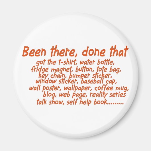 Da gewesen, getan magnet (Vorne)