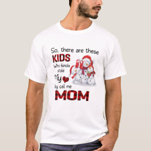 Da gibt es diese Kinder, die mich Mama Snowman nen T-Shirt