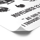 Da Gott mein Zeuge ist, dachte ich, dass Truthühne Poster (Ecke)