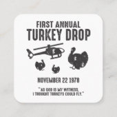 Da Gott mein Zeuge ist, dachte ich, dass Truthühne Quadratische Visitenkarte (Rückseite)