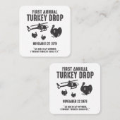 Da Gott mein Zeuge ist, dachte ich, dass Truthühne Quadratische Visitenkarte (Vorne/Hinten)