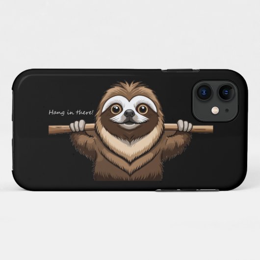 "Da hängen": Sloths ermutigende Worte Case-Mate iPhone Hülle (Rückseite (Horizontal))