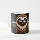 "Da hängen": Sloths ermutigende Worte Kaffeetasse (Vorderseite Links)