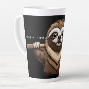 "Da hängen": Sloths ermutigende Worte Milchtasse