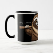 "Da hängen": Sloths ermutigende Worte Tasse (Links)