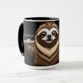 "Da hängen": Sloths ermutigende Worte Tasse (Vorderseite Links)