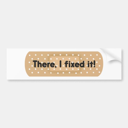 Da, ich habe es repariert! Verband Autoaufkleber (Vorne)