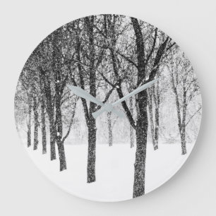 da ich mich auf die Seite der Bäume stelle Große Wanduhr