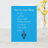 Da ich nie falsch liege - ein geschwächtes Geburts Karte (Gelbe Blume)