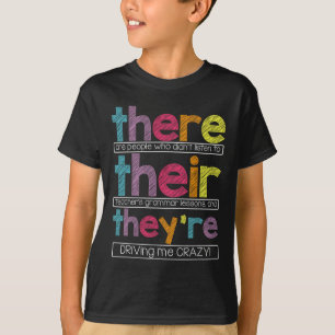 Da Ihr Sie Englisch Grammatik Lehrer Lustig T-Shirt