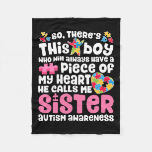 Da ist dieser Junge, den er mich Schwester Autism Fleecedecke