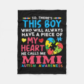 Da ist dieser Junge, den er Mimi Autismus-Bewussts Fleecedecke (Vorderseite)