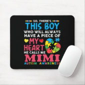 Da ist dieser Junge, den er Mimi Autismus-Bewussts Mousepad (Mit Mouse)