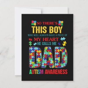 Da ist dieser Junge - er nennt mich Vater - Autism Dankeskarte