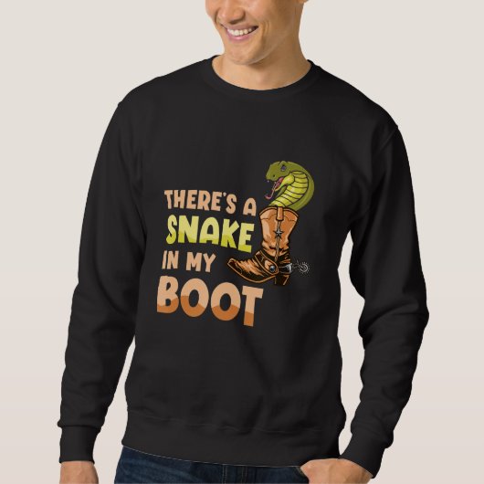 Da ist eine Schlange in meinem Boot Cowgirl Pferd Sweatshirt (Vorderseite)