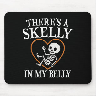 Da ist eine Skelly in meinem Bauch Halloween-Schwa Mousepad