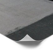 "Da ist es" grau und braun Abstrakte Kunst Poster (Ecke)