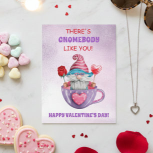 Da ist Gnome wie du Valentinstag Postkarte