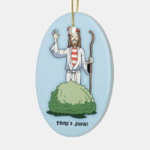 Da ist Jesus! Keramik Ornament (Links)