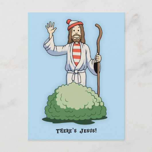 Da ist Jesus! Postkarte (Vorderseite)