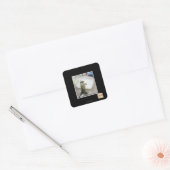 Da? Ist kalt! Quadratischer Aufkleber (Umschlag)