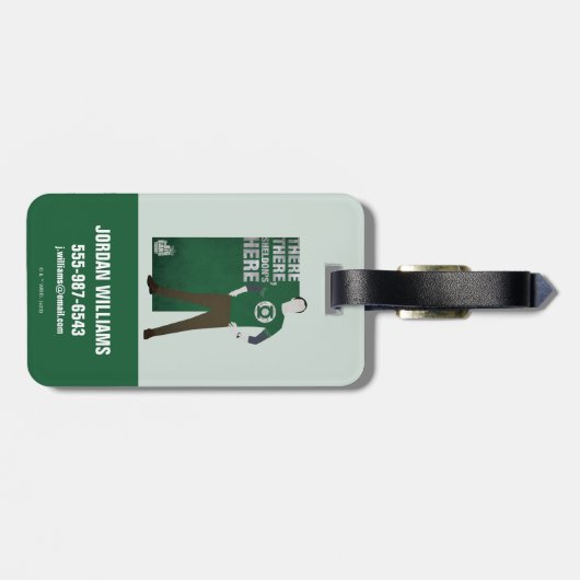 Da ist Sheldon. Gepäckanhänger (Rückseite horizontal)