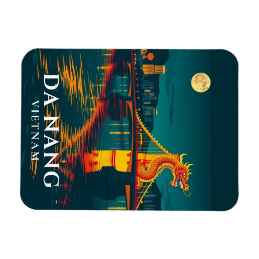 Da Nang Dragon Bridge Vietnam Travel Magnet (Horizontal)