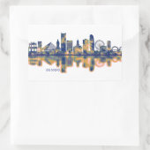 Da Nang Skyline Rechteckiger Aufkleber (Tasche)