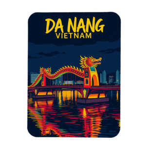 Da Nang Vietnam Dragon Bridge Travel Magnet