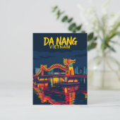 Da Nang Vietnam Dragon Bridge Travel Postkarte (Stehend Vorderseite)