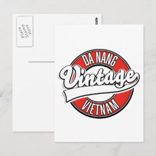 Da Nang vietnam Retro-Logo Postkarte