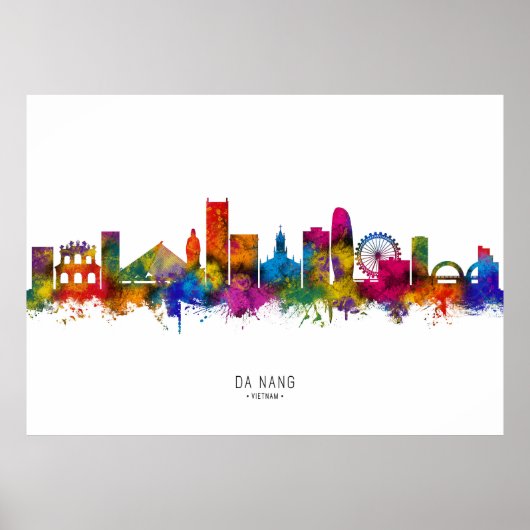 Da Nang Vietnam Skyline Poster (Vorne)