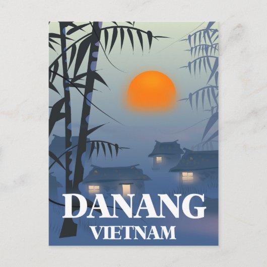 Da Nang Vietnam Travel Poster Postkarte (Vorderseite)