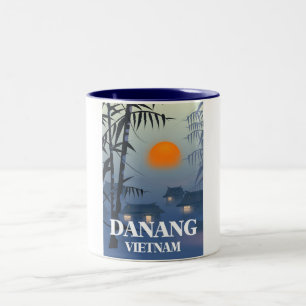 Da Nang Vietnam Travel Poster Zweifarbige Tasse