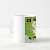Da Nang Vietnam Vintage Reiseplakat Kaffeetasse (Vorderseite Links)