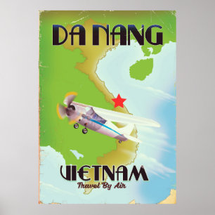 Da Nang Vietnam Vintage Reiseplakat Poster