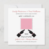 Da oder Platz Save the Date, rosa Einladung (Vorderseite)