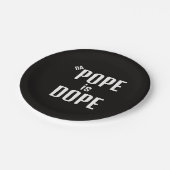 DA Papst ist Dope-Papierteller Pappteller (Schrägansicht)