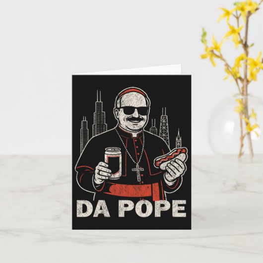 Da Pope aus Amerika Chicago Papst Leo Xiv Funny Vi Karte (Gelbe Blume)
