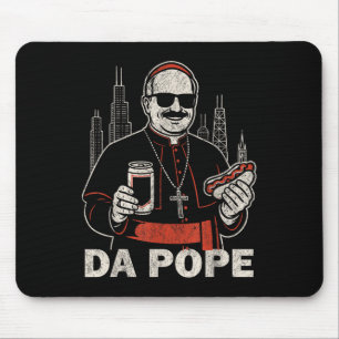 Da Pope aus Amerika Chicago Papst Leo Xiv Funny Vi Mousepad