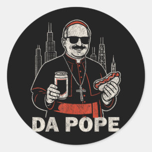 Da Pope aus Amerika Chicago Papst Leo Xiv Funny Vi Runder Aufkleber