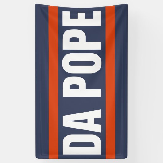 Da Pope aus Amerika Chicago Papst Leo XIV Provost Banner (Vertikal)