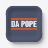 Da Pope aus Amerika Chicago Papst Leo XIV Provost Pappteller (Vorderseite)