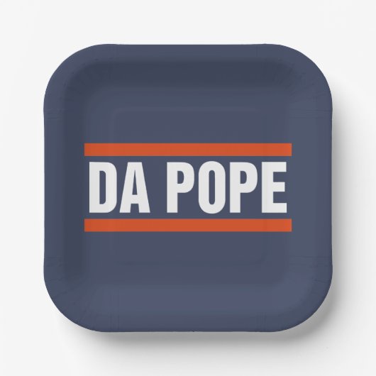 Da Pope aus Amerika Chicago Papst Leo XIV Provost Pappteller (Vorderseite)