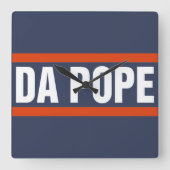 Da Pope aus Amerika Chicago Papst Leo XIV Provost Quadratische Wanduhr (Vorderseite)