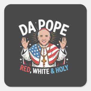Da Pope aus Amerika Chicago Papst Leo XIV Provost Quadratischer Aufkleber