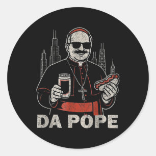 Da Pope aus Amerika Chicago Papst Leo Xiv Provost Runder Aufkleber