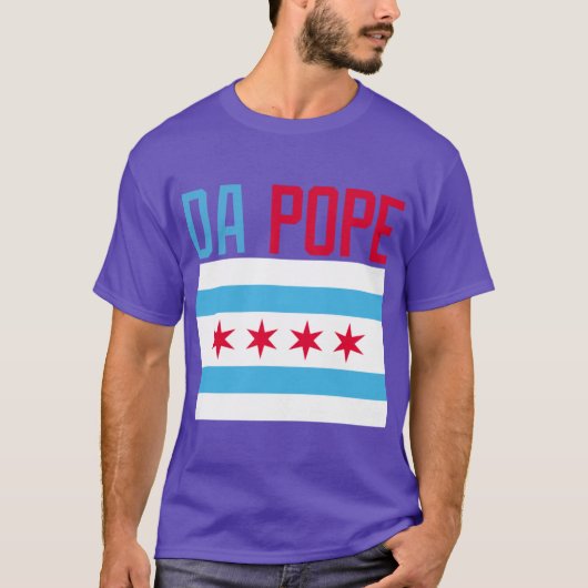 Da Pope Chicago Fahne Farben T-Shirt (Vorderseite)